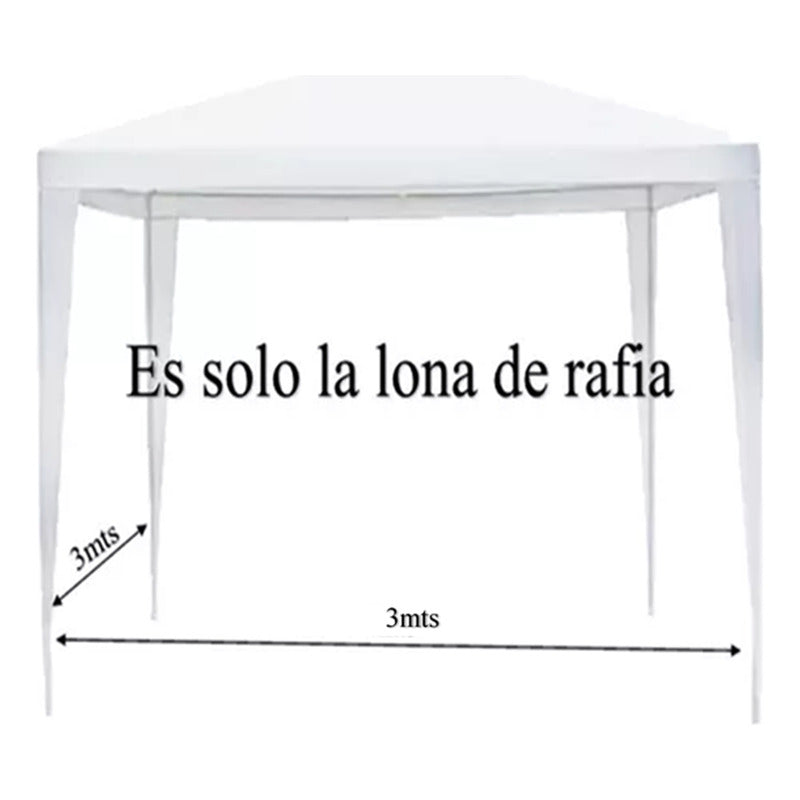 Solo Techo Rafia Blanco Para Gazebo 3x3 Re Tienda Oficial Blanco