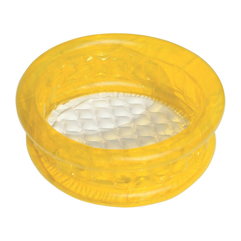 Pileta Inflable Redonda Bestway Kiddie Pool 51112 De 64cm X 25cm 26l Amarilla Amarillo