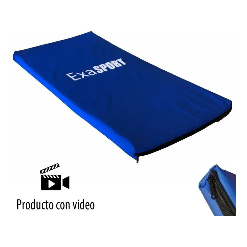 Colchoneta Gimnasia Plegable Yoga Abdominales Exahome Color Azul