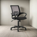 Silla De Escritorio Oficina Exahome Gas Ergonómica Negra Color Negro Material Del Tapizado Malla