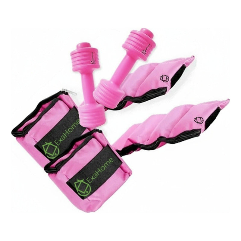 2 Mancuernas + 2 Tobilleras 2kg Reforzada Fitness Gimnasia