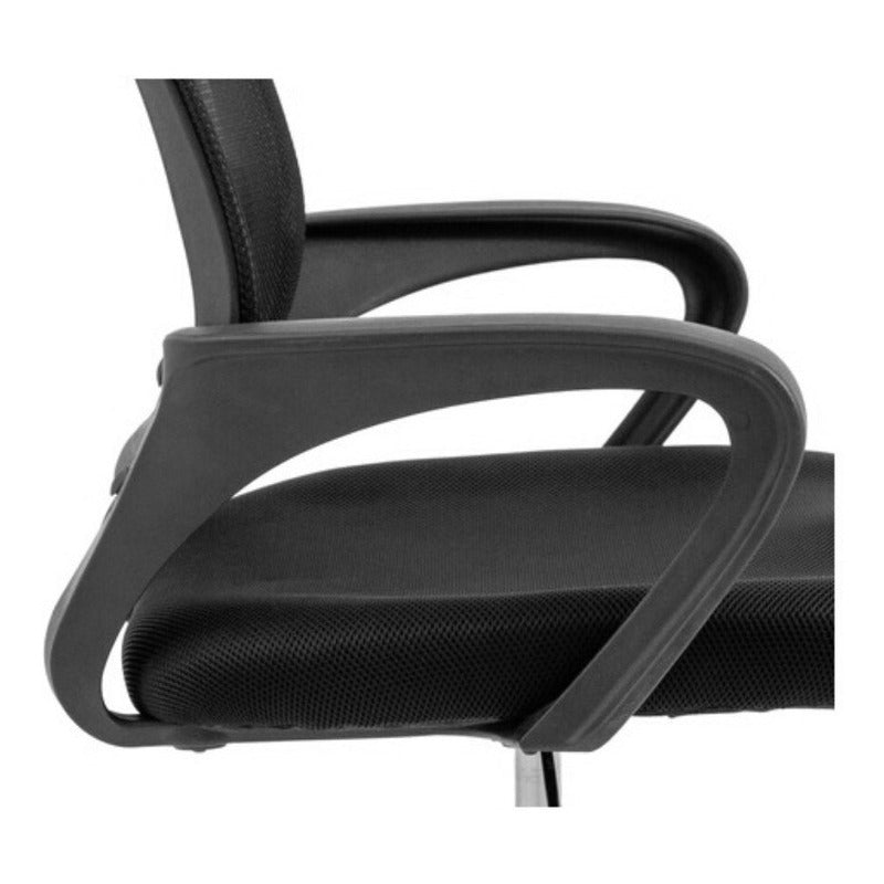 Juego Apoya Brazos P/ Silla Oficina Negra Repuesto Exahome Negro Cuero Sintético