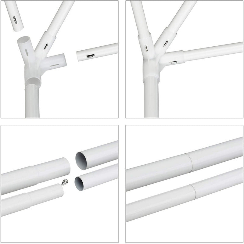 Gazebo De Rafia 4x3 Puerta Paredes Ventanas Bolso Exahome Blanco