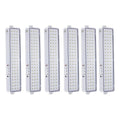 Pack 6 Luz De Emergencia Bateria Recargable 60 Led Industria Blanco