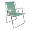 Reposera Silla Alta Exahome Aluminio Playa Camping Plegable Anis Ultra Liviana Verde Claro