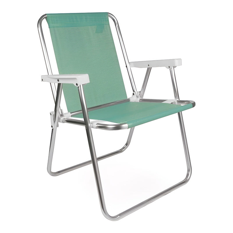 Reposera Silla Alta Exahome Aluminio Playa Camping Plegable Anis Ultra Liviana Verde Claro