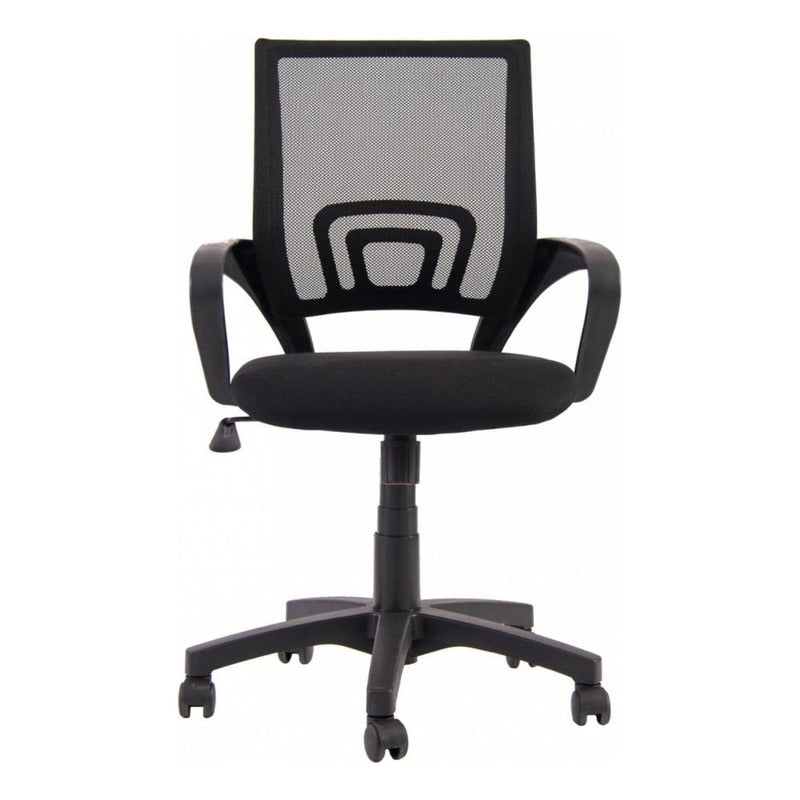 Silla De Escritorio Oficina Exahome Gas Ergonómica Negra Negro Malla