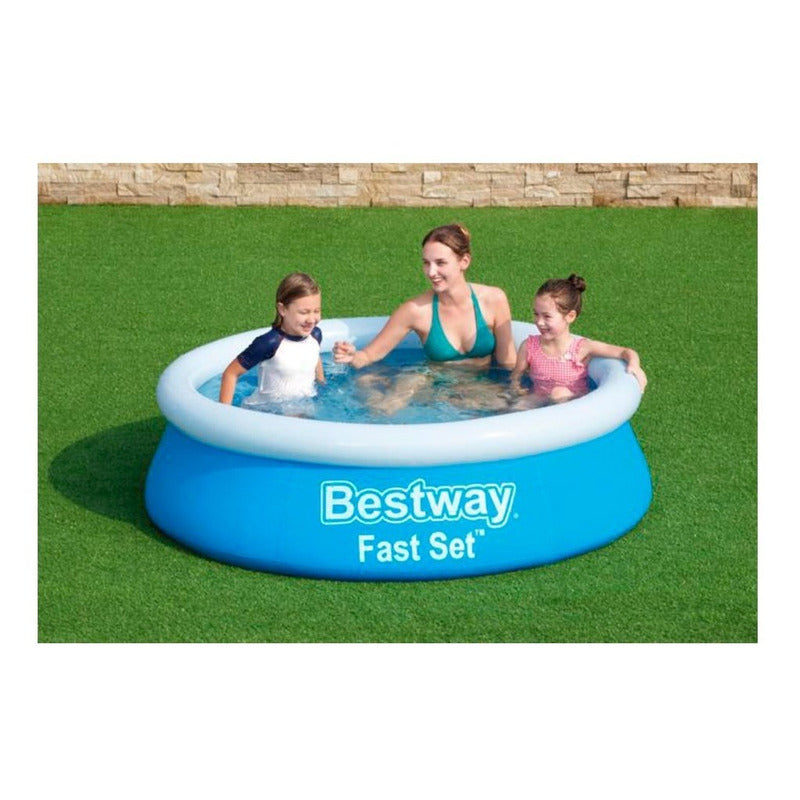 Pileta Inflable Redonda Fast Set 940 Lts Bestway 57392 Color Azul