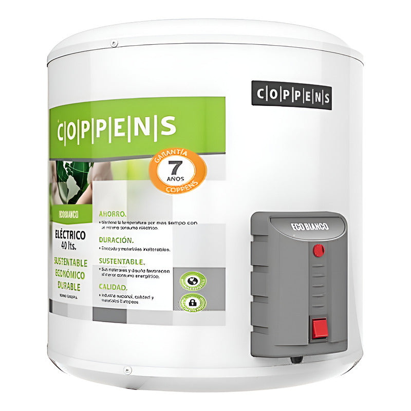 Termotanque Coppens 40 Lts Electrico Ttqe40co Blanco