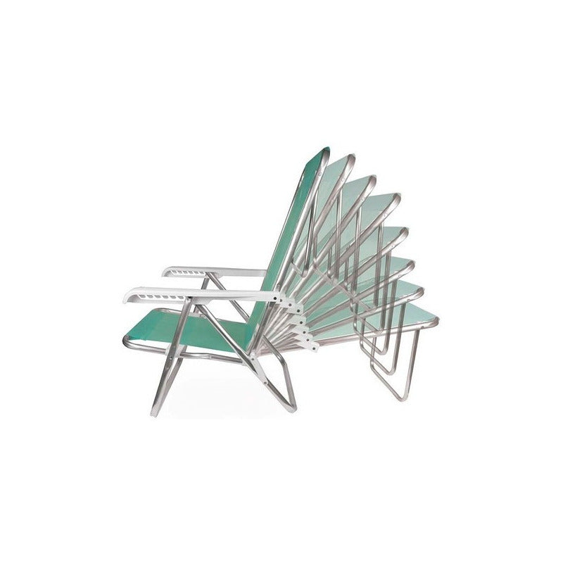 Silla Reposera Aluminio Sannet 8 Posiciones Playa Jardin