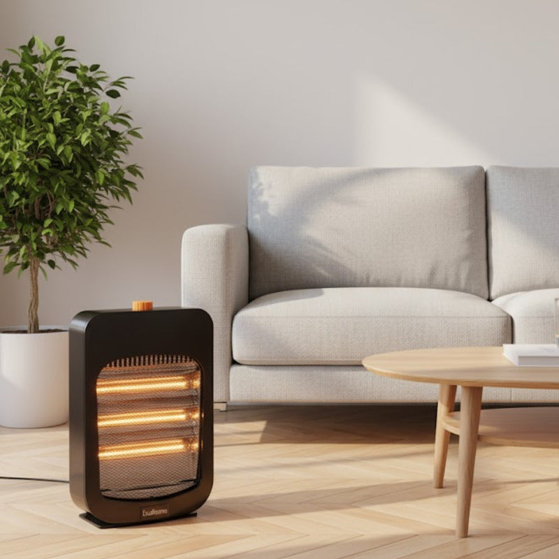 Estufa Halógena Eléctrica Exahome 3 V Tienda Oficial Negro