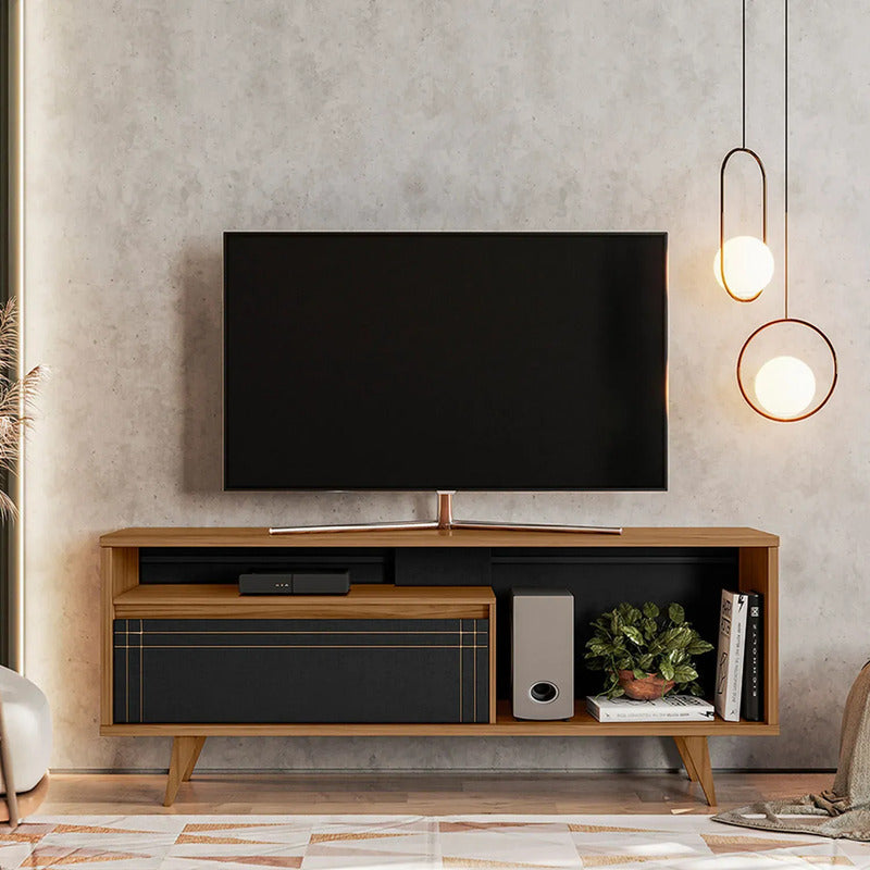 Rack Tv Premium Exahome 60 Pulgadas Mueble Televisión Nordic Negro