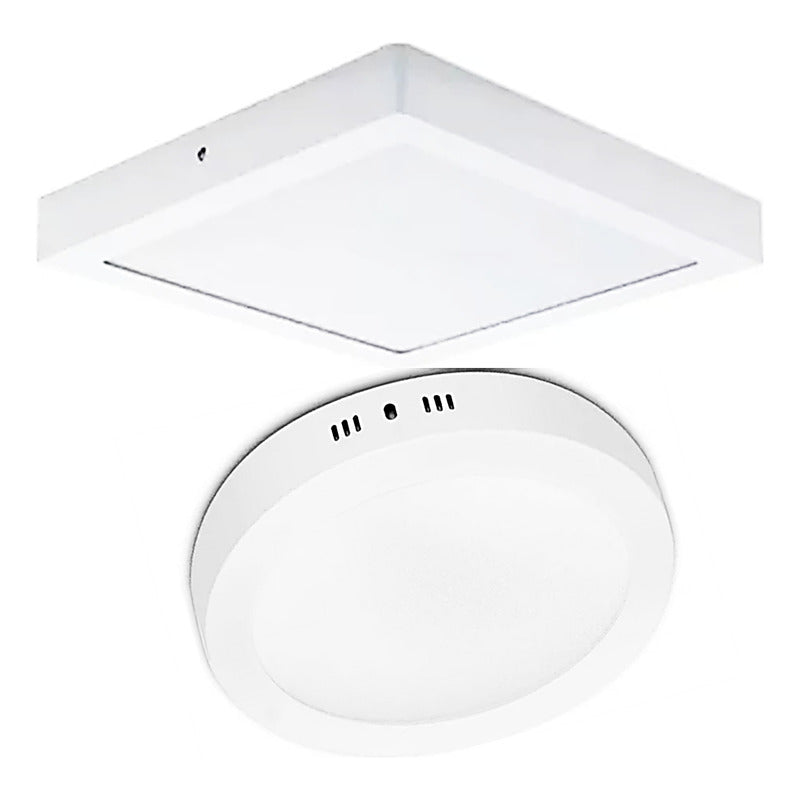 Plafon Cuadrado Con Base 18w Led Luz Fria