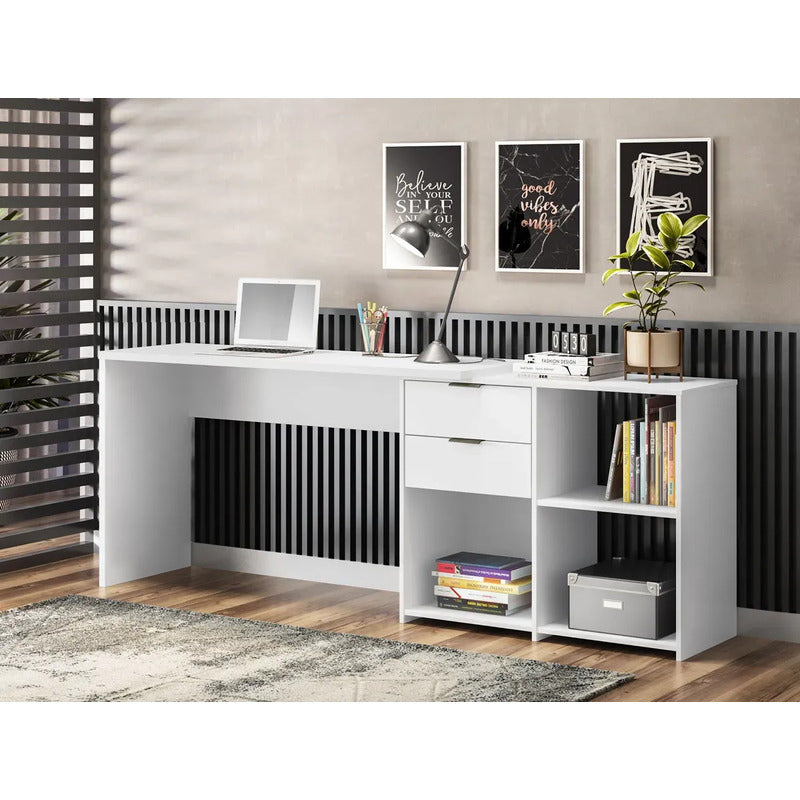 Escritorio Articulado Mesa De Computación Con Extension Blanco