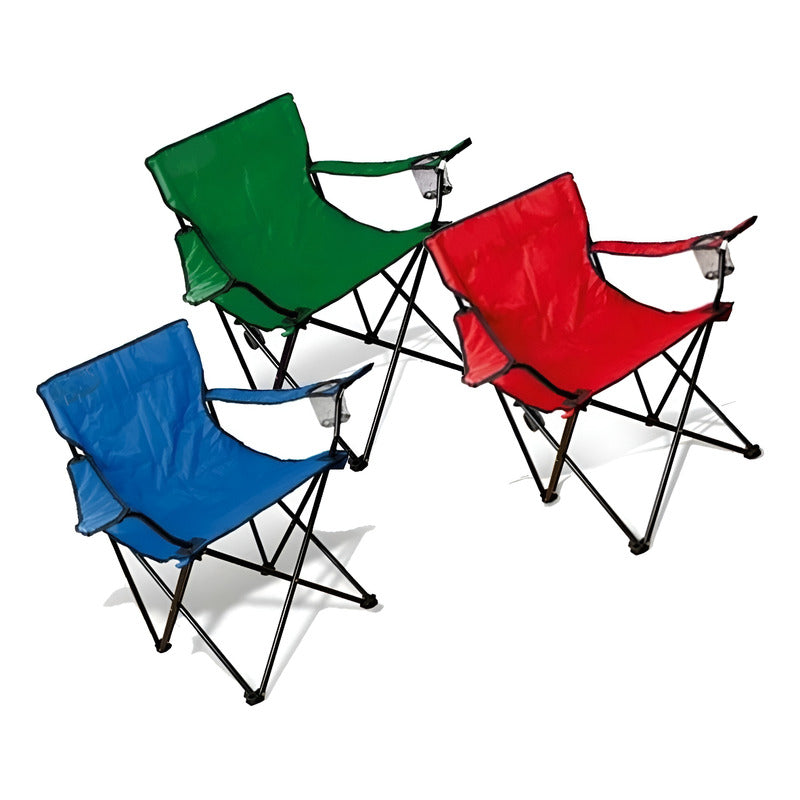 Sillon Director Plegable Playa Camping Apoyabrazos Portavaso