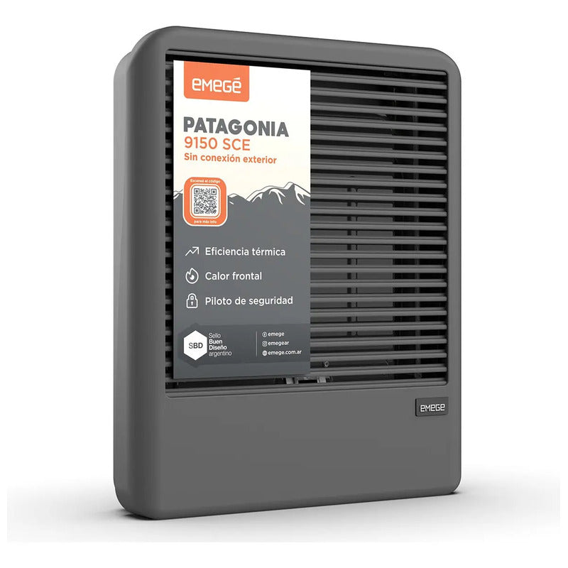 Calefactor Emege Ce9150sce Patagonia 5000 S/salida Multigas Color Gris
