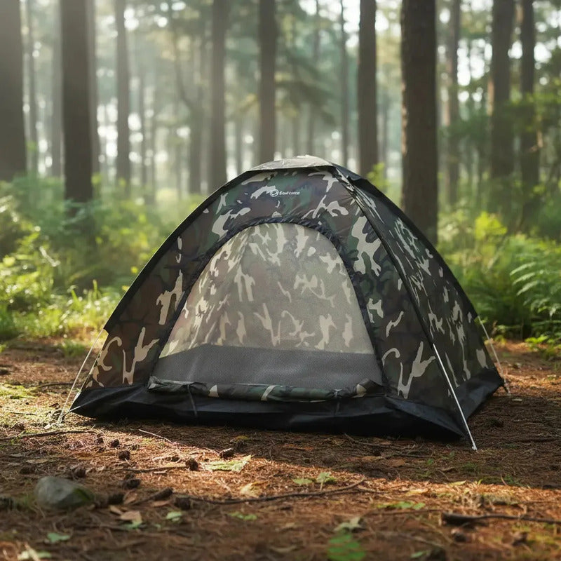 Carpa Iglú Exahome Jxct-1011 2p Camuflada 1000mm Bolso Verde