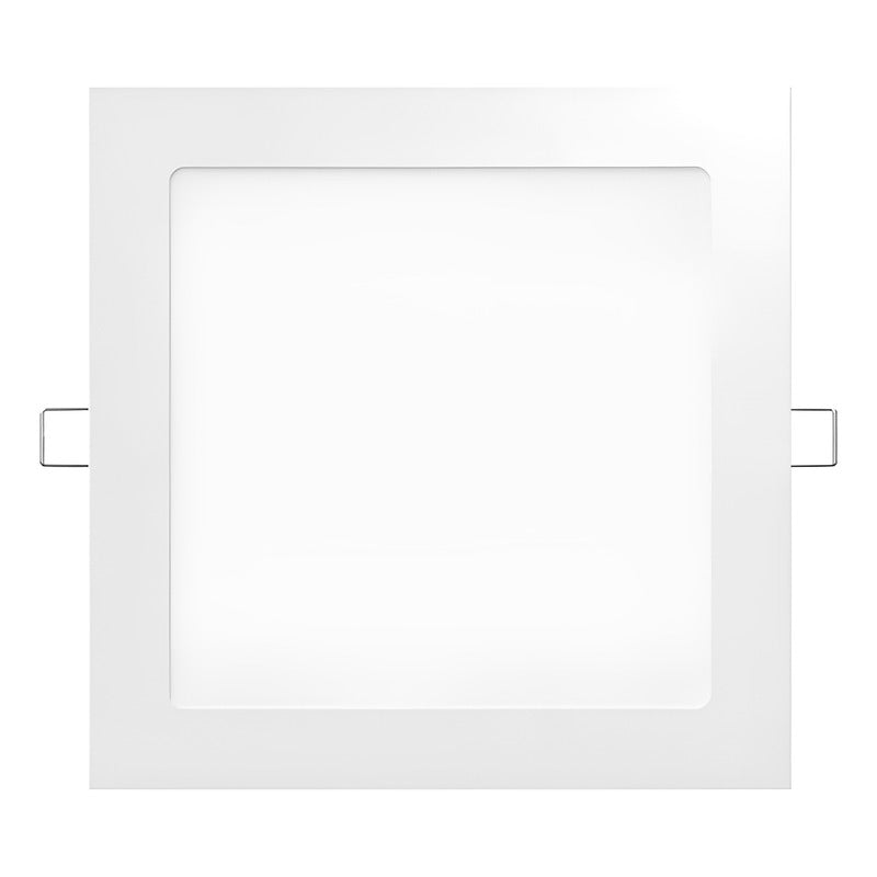 Plafon Cuadrado Led Embutible 18w Luz Calida Pack 10u Blanco Cálido