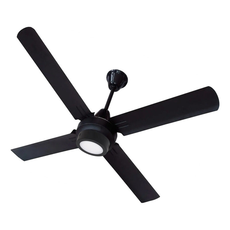 Ventilador De Techo Exahome Plafon Led 616 Skf Ind. Arg  1.2 M Negro Metálica 4