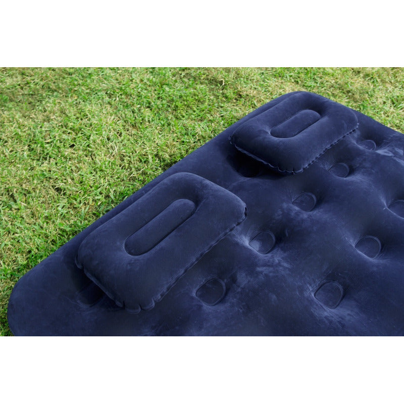 Colchon Inflable Bestway 2 1/2 Plaza 2 Almohadas E Inflador Color Azul