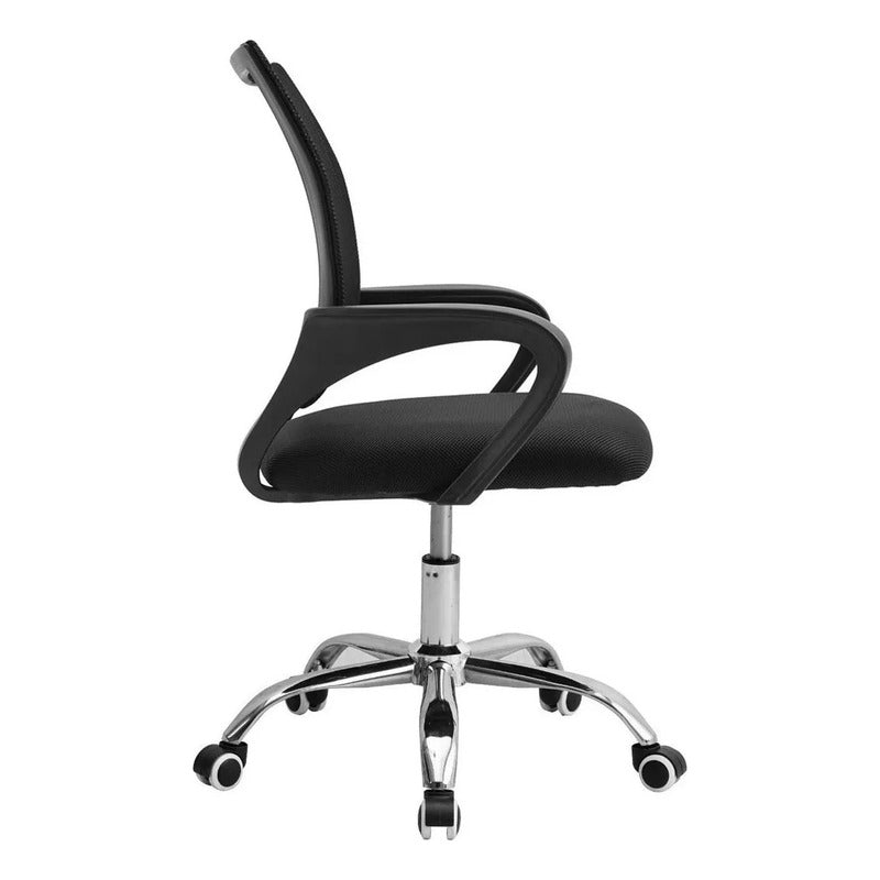 Silla De Escritorio Exahome Gas Gamer Ergonómica Negra Negro Malla