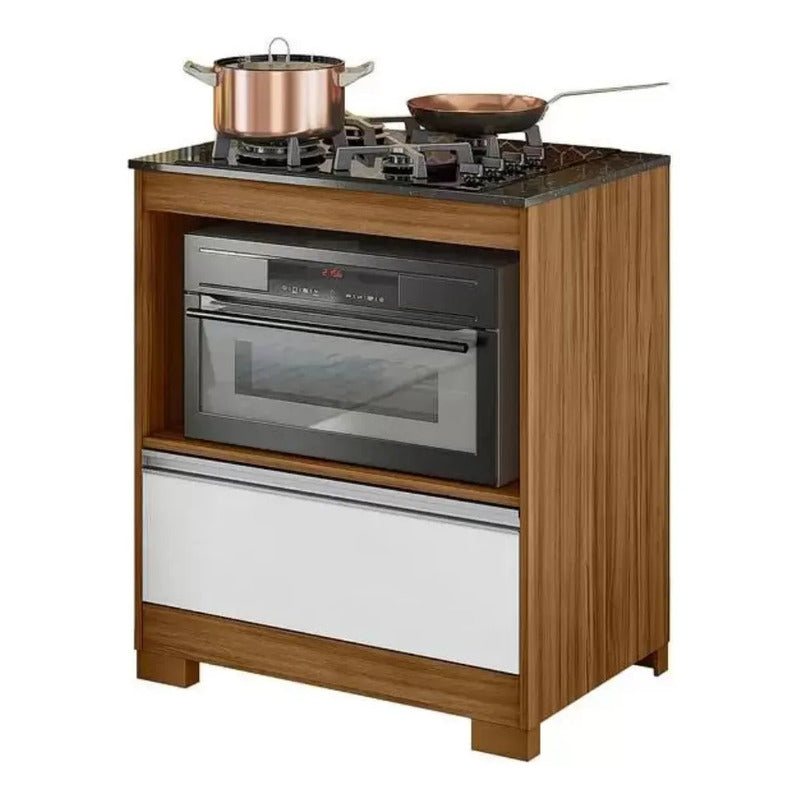 Bajo Mesada De Cocina Exahome Exclusivo Premium Para Anafe Roble