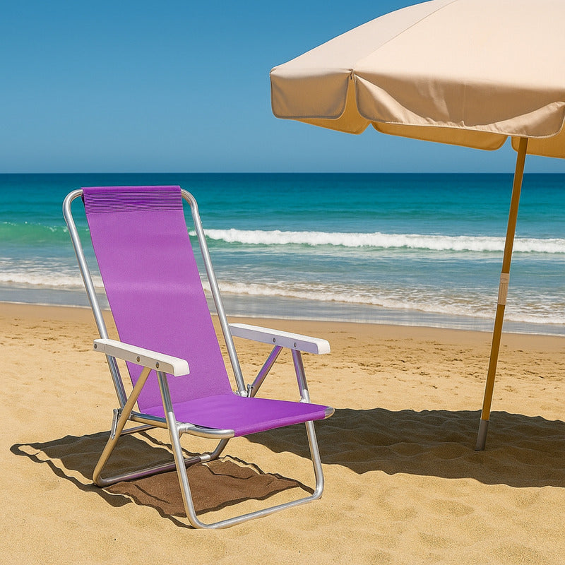 Combo 2 Reposeras 5 Posiciones + Carro P Tienda Oficial Negro