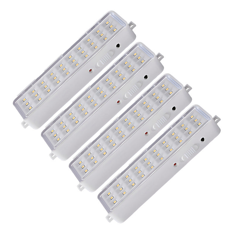 Pack 4 Unid Luz De Emergencia Exahome 30 Led 220v Recargable Blanco