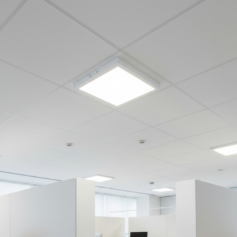 Plafon Con Base Cuadrado 12w Led Luz Fria Blanco Frío