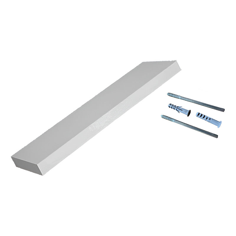 Estante Flotante Exahome Melamina Blanca 40x20x1.8 Cm Invisible Blanco