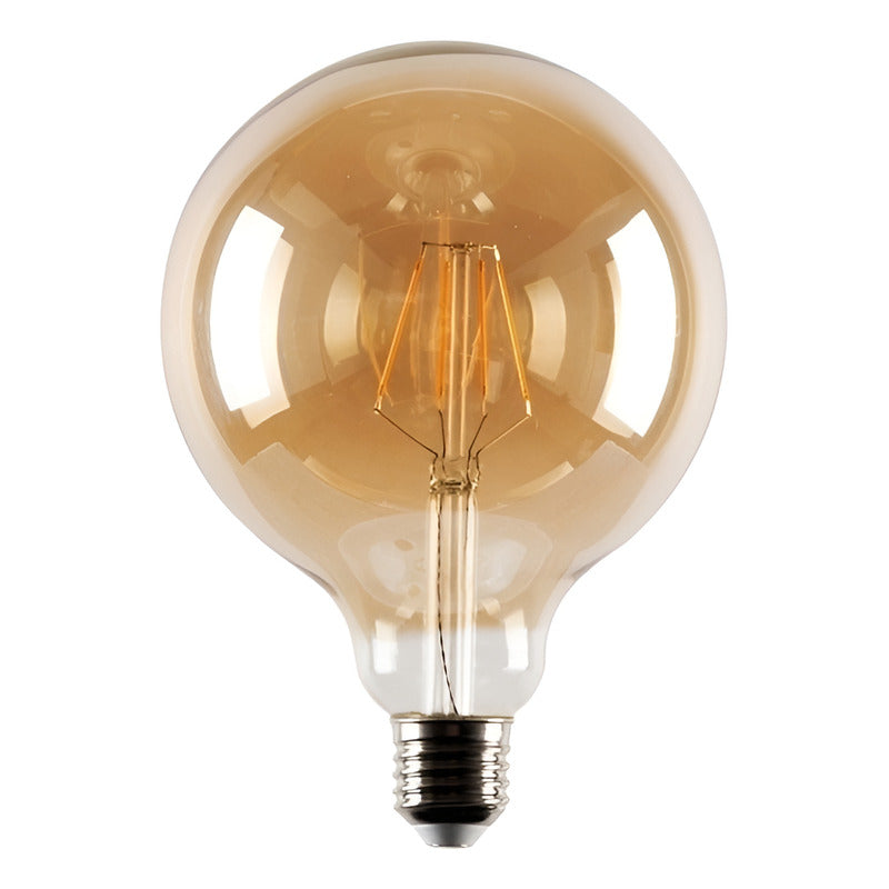 Lampara Globo Foco Led Filamento Ambar 6w Pack 10 Unidades Blanco Frío