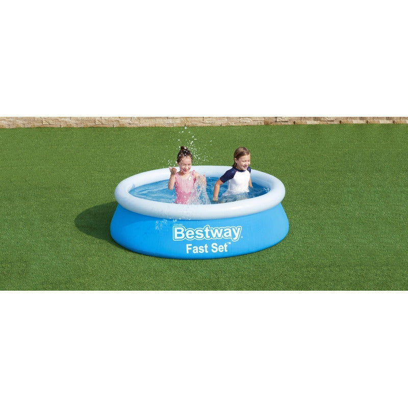 Pileta Inflable Redonda Fast Set 940 Lts Bestway 57392 Color Azul