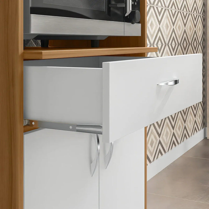Organizador De Cocina Despensero Exahome Porta Microondas Roble