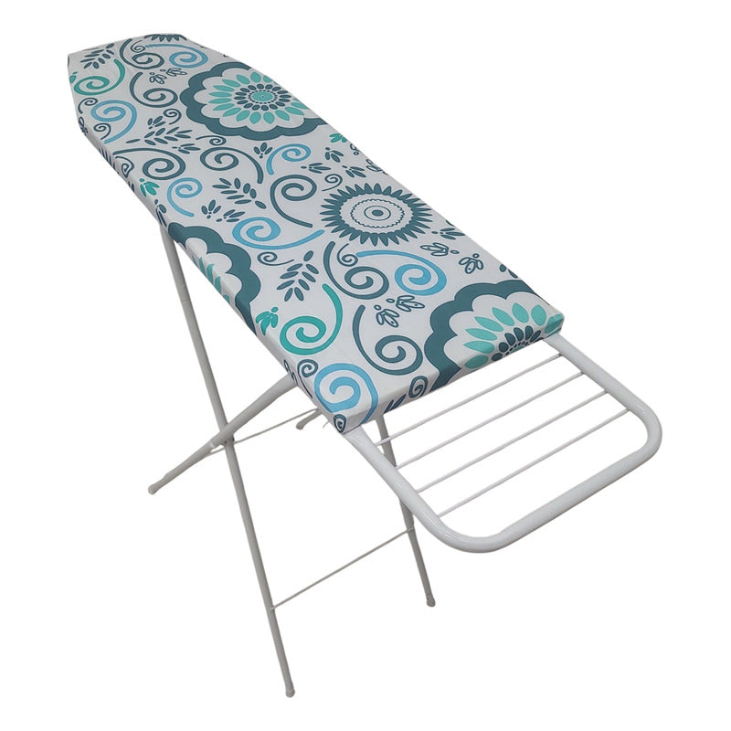 Cesto Para Ropa + Tabla De Planchar Estampada Posa Plancha - Combo - Gris