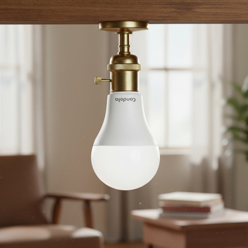 Foco Lampara Led A60 9w Calida Pack 5 Unidades Blanco Cálido