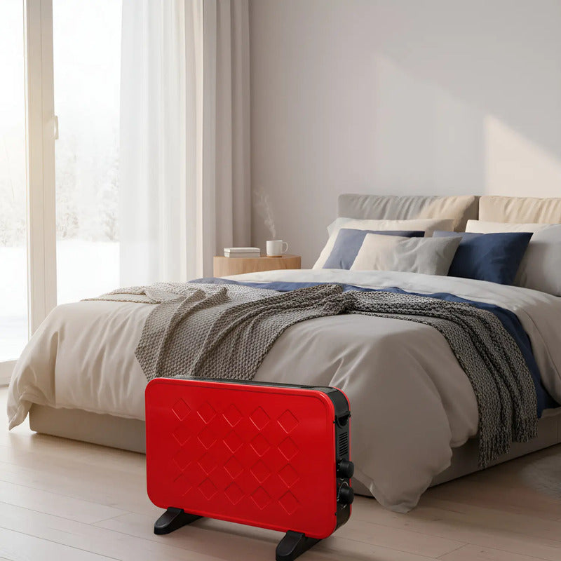 Panel Calefactor Alta Gama Elegante Placa Estufa Termostato Rojo