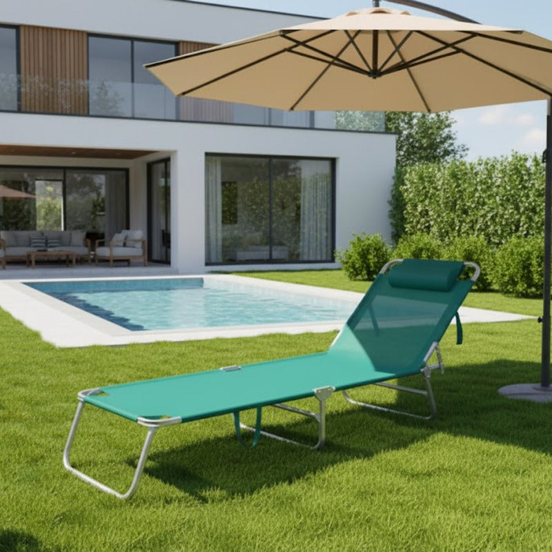 Reposera Camastro Exahome 4 Posiciones Hogar Camping Playa