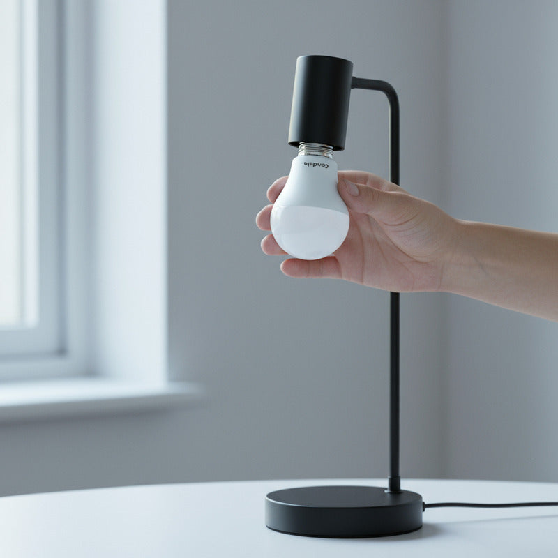 Foco Lampara Clasica  Led A60 9w Fria Pack 20u Blanco Frío