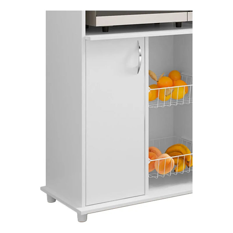Porta Microondas Organizador De Cocina Despensero Exahome Blanco