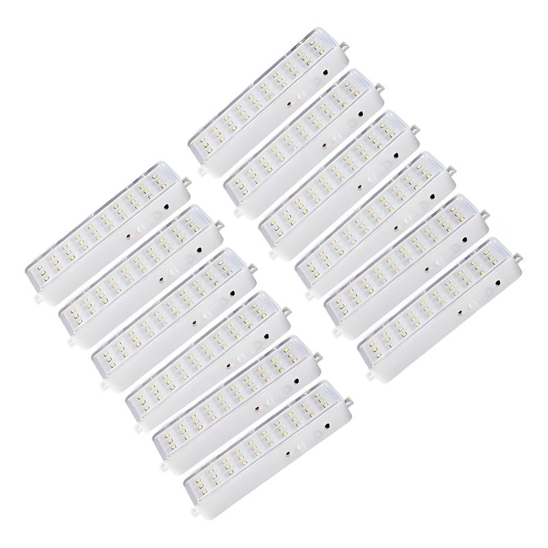 Pack 12 Unid Luz De Emergencia Litio 30 Led 220v Recargable Blanco