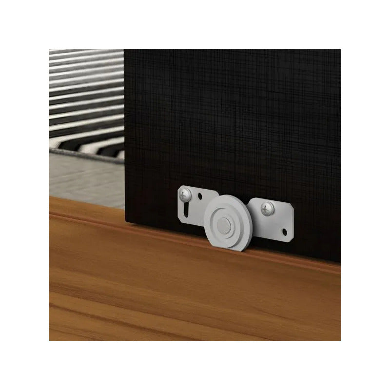 Rack Tv Puerta Corrediza Premium Exahome 50 Pulgadas Mdp Negro