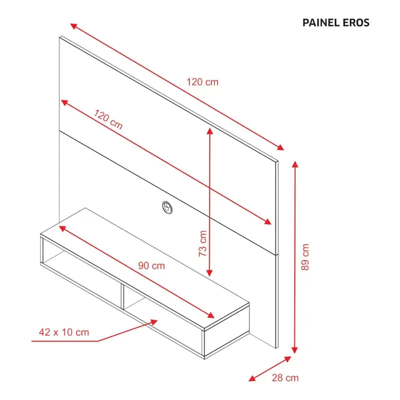 Rack Plus Exahome Mueble Para Tv Moderno Y Funcional Pared Nogal