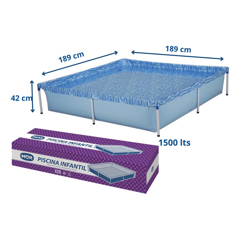 Pileta Estructural Exahome Linea Akua 15 Tienda Oficial Azul Rectangular