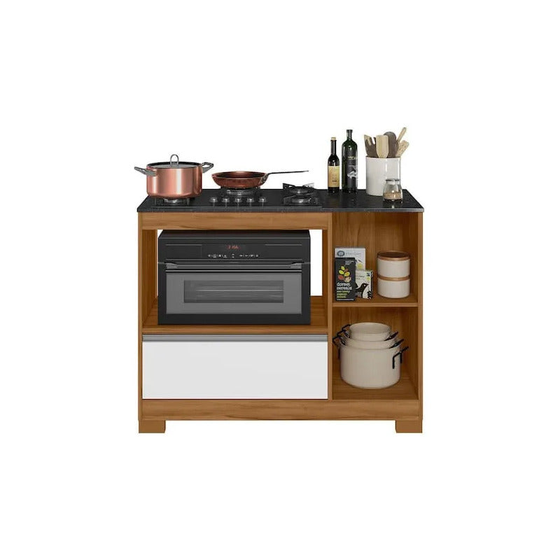 Bajo Mesada De Cocina Para Anafe Exahome Exclusivo Premium Roble