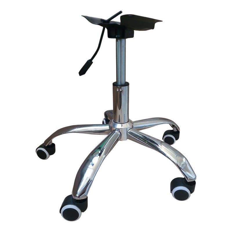 Kit De Base Exahome Cromado Con Ruedas Para Silla Ergonómica