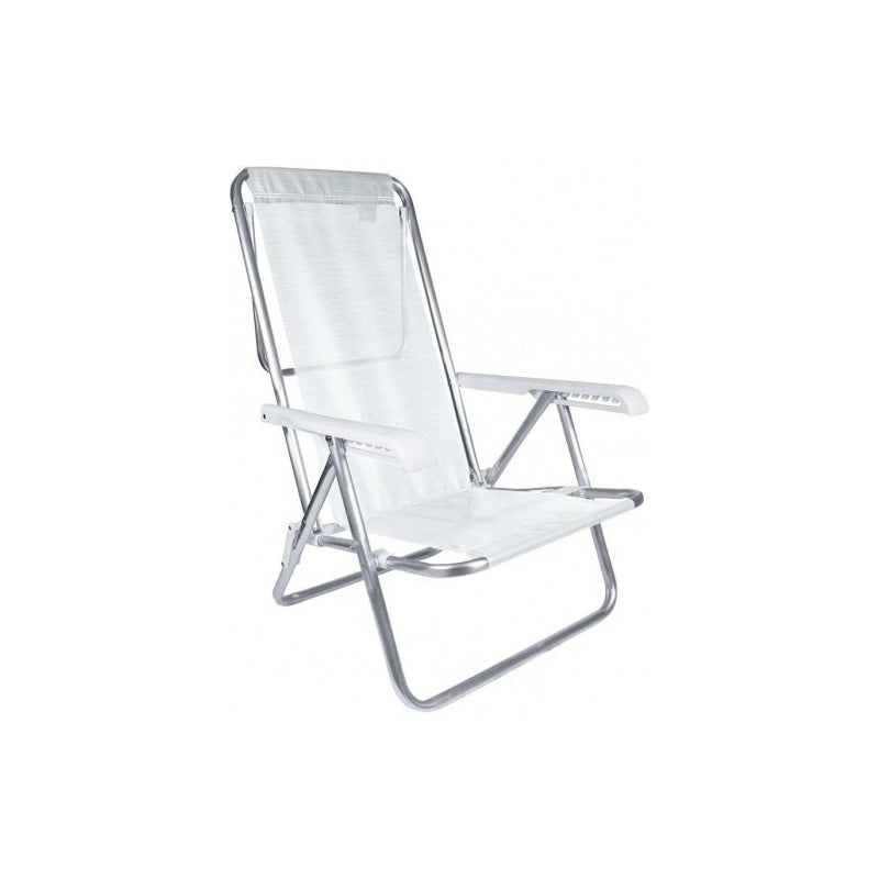 Silla Reposera Aluminio Sannet 8 Pos Tienda Oficial Blanco