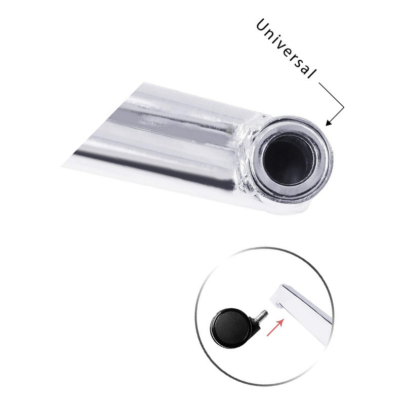 Repuesto Estrella Cromada Silla Oficina Giratoria + 5 Ruedas