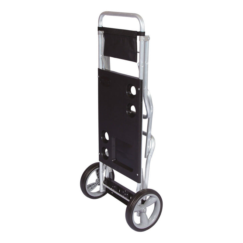 Carro Carrito Playero Mesa Porta Sillas Aluminio + Extension Negro