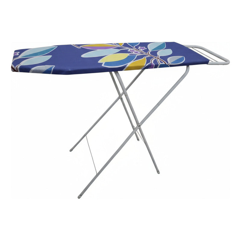 Tabla De Planchar Plegable Con Apoya Plancha Ropa Floreado Azul