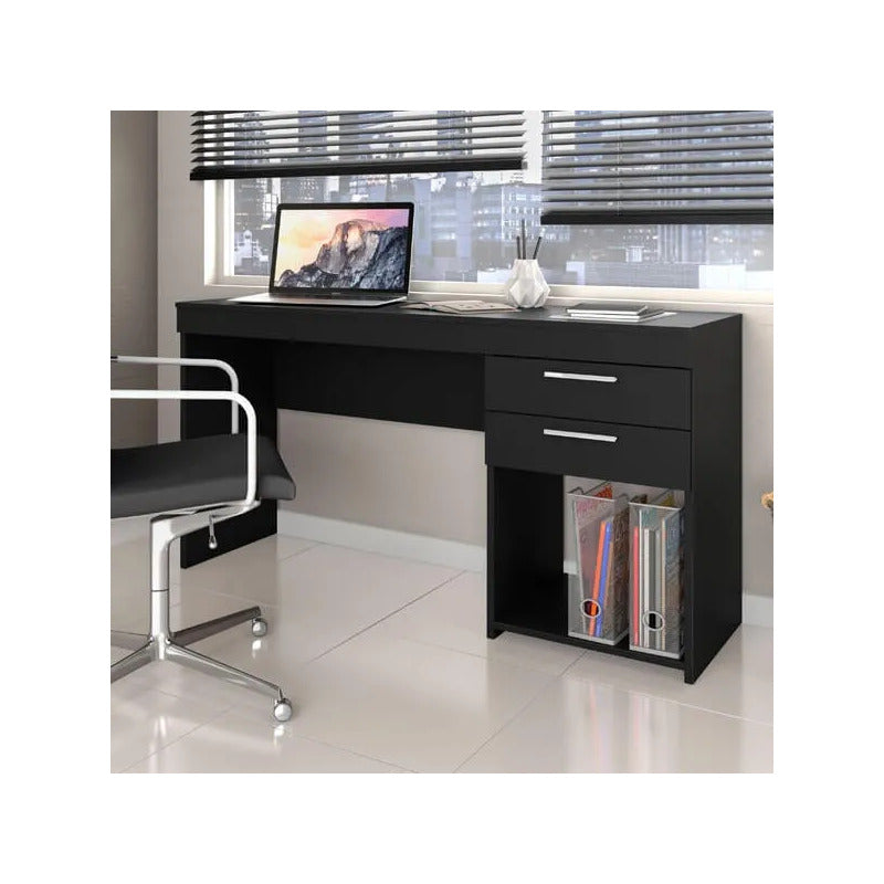 Escritorio Exahome Mesa De Pc Con Corredera Metálica Premium Negro
